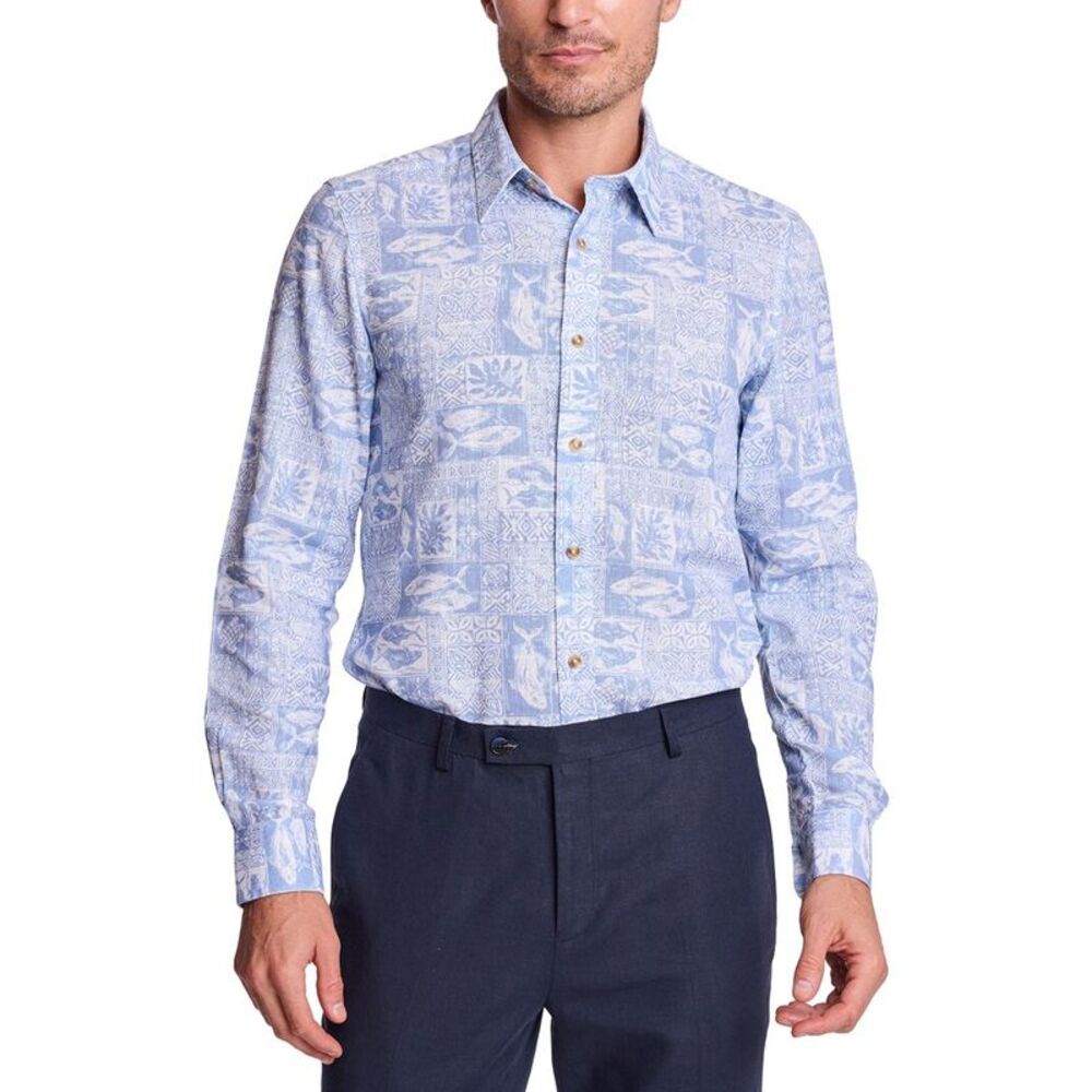 Paisley & Gray Mens  Parker Linen-Blend Shirt